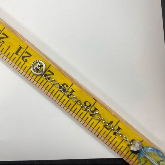 Vintage Trifari Crown Sapphire Crystal Necklace, Pave Crystal, Silver Tone - Picture 3 of 8